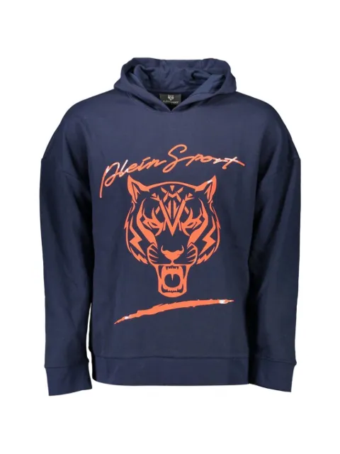 Plein Sport tiger-print logo hoodie