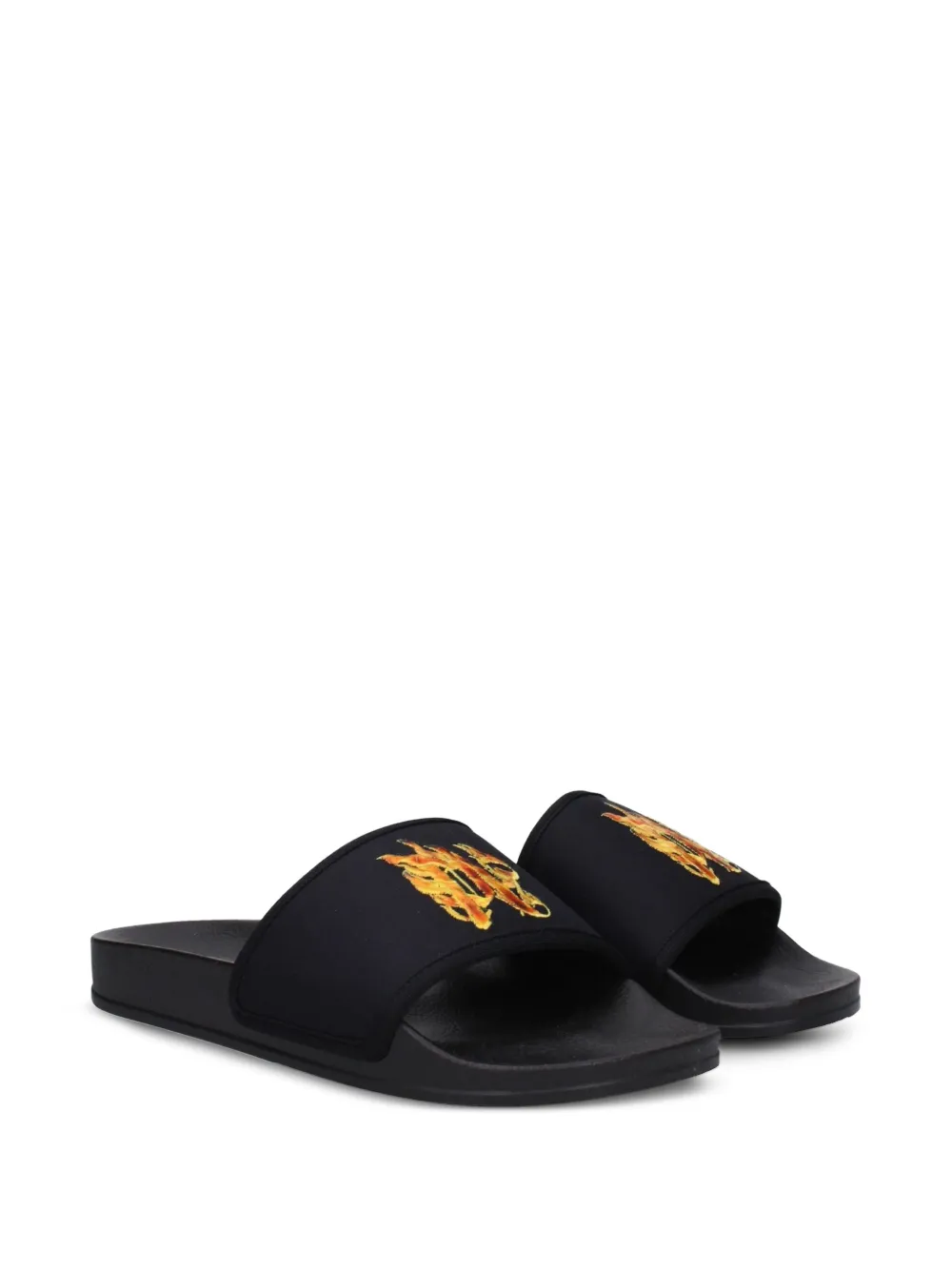 Palm Angels embroidered-logo slides Zwart