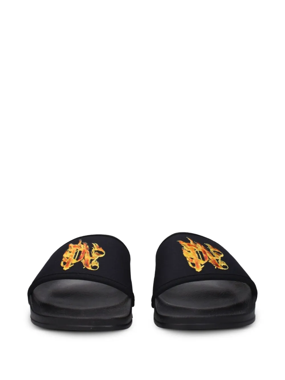 Palm Angels embroidered-logo slides Zwart