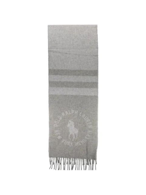 Polo Ralph Lauren logo-motif fringed scarf