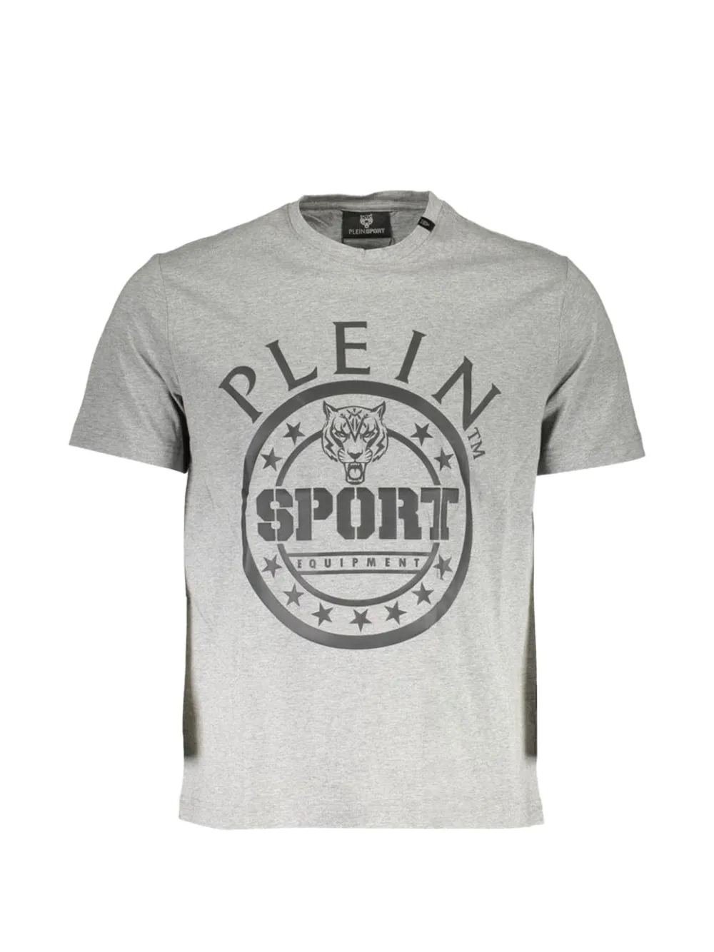 Plein Sport logo-print tiger-graphic T-shirt - Grigio
