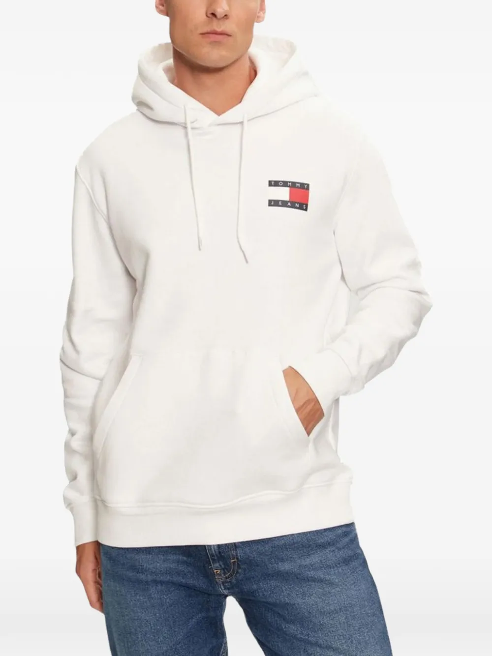 Tommy Jeans logo-patch hoodie - Bianco