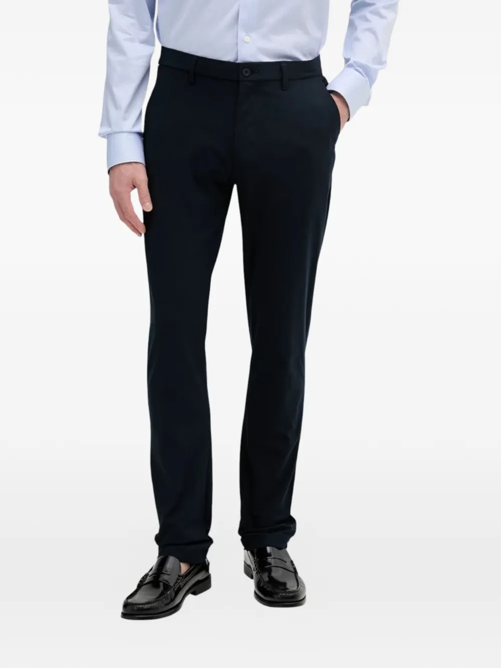 Tommy Hilfiger logo-patch trousers - Blu