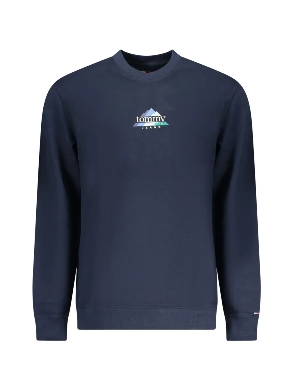 Tommy Hilfiger logo-print crewneck cotton sweatshirt - Blau