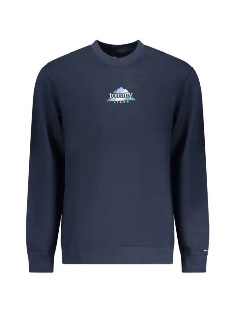 Tommy Hilfiger logo-print crewneck cotton sweatshirt