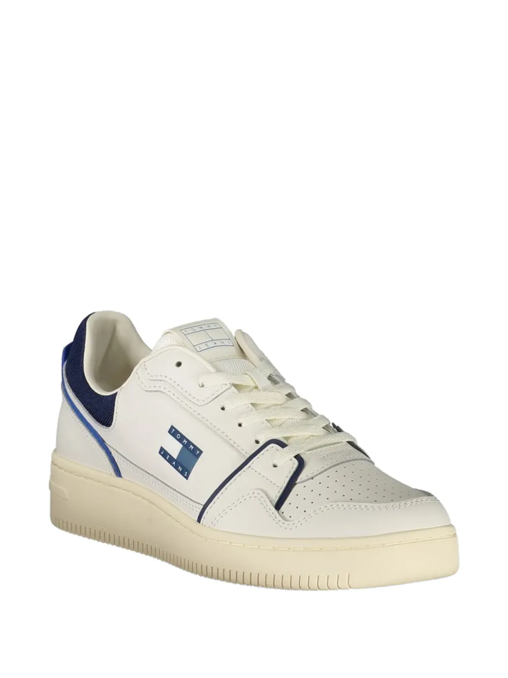 Tommy Hilfiger logo-patch perforated sneakers Wit