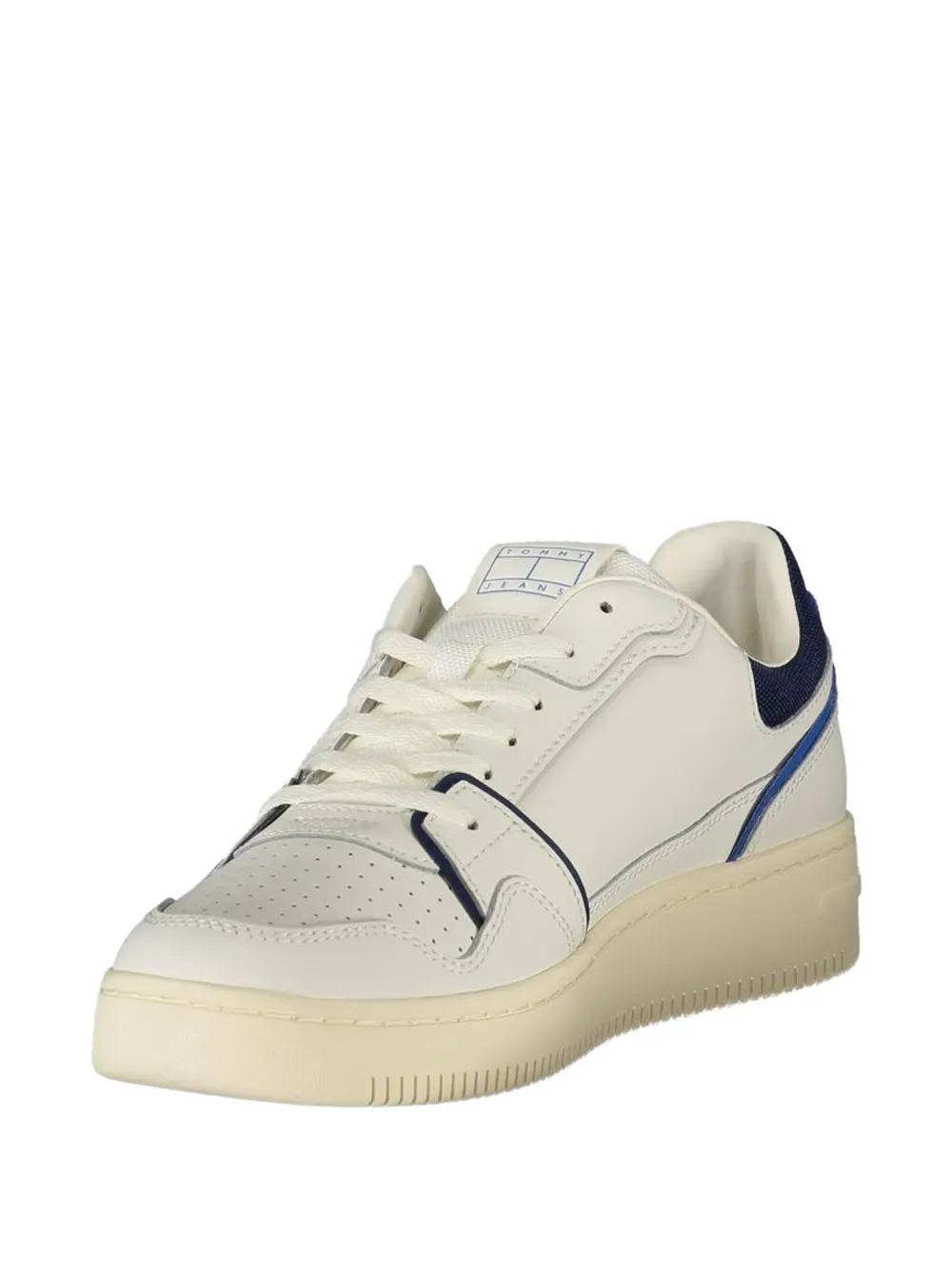 Tommy Hilfiger logo-patch perforated sneakers Wit
