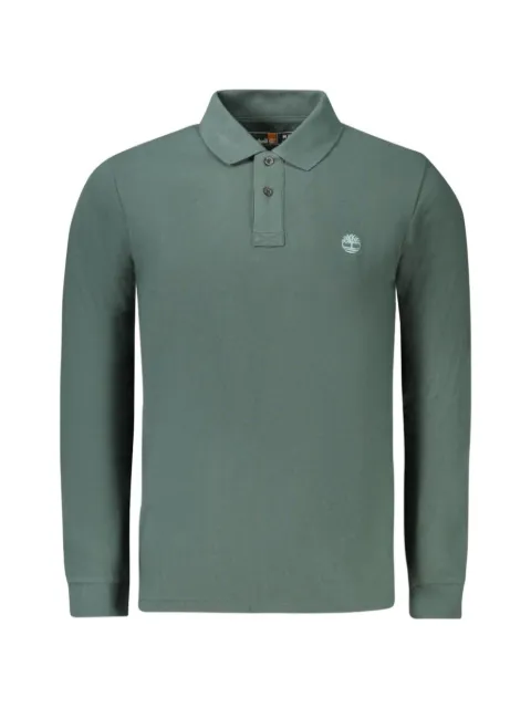 Timberland long-sleeve logo-embroidered polo shirt