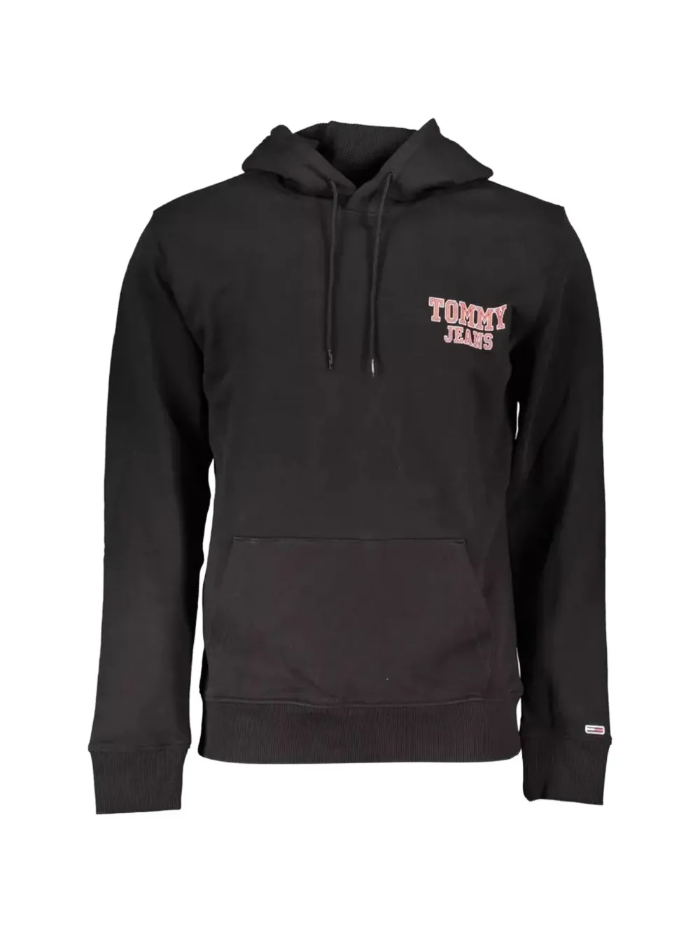 Tommy Jeans logo-print cotton hoodie - Nero