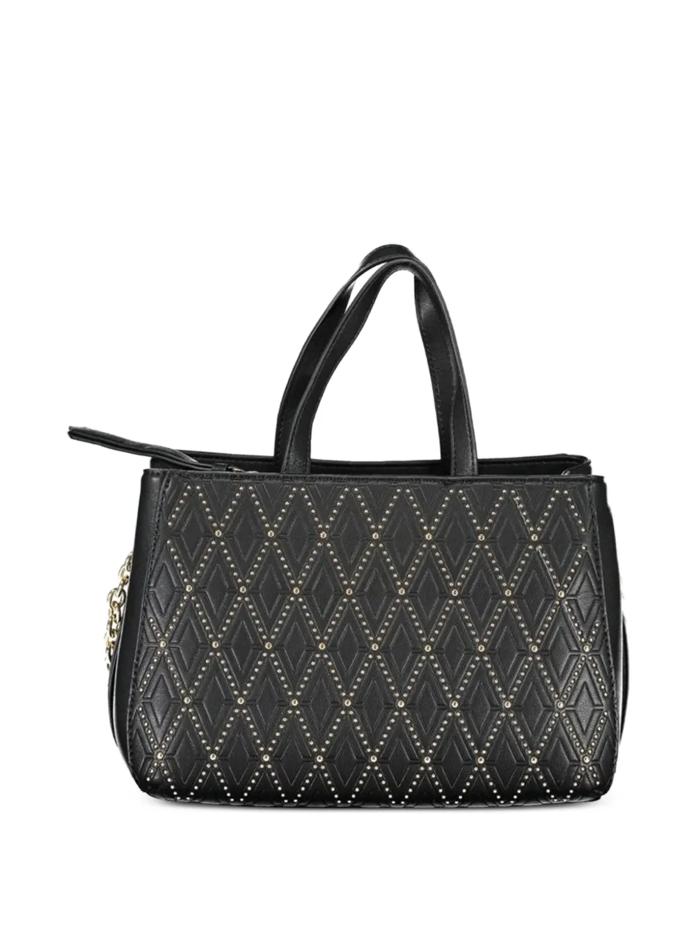 MARIO VALENTINO diamond-quilted stud-embellished tote bag - Nero
