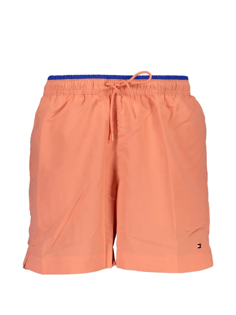 Tommy Hilfiger logo-patch drawstring swim shorts - Arancione