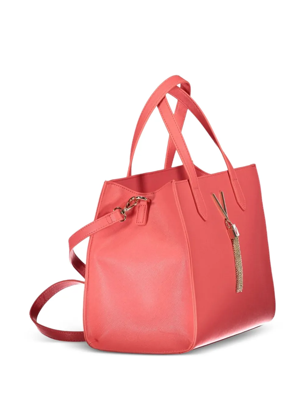 MARIO VALENTINO Shopper met kwastje en logo-plakkaat Roze