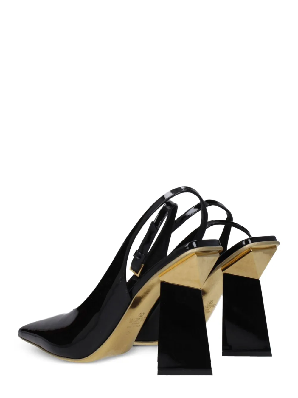 Valentino Garavani One Stud Hyper slingback pumps Zwart