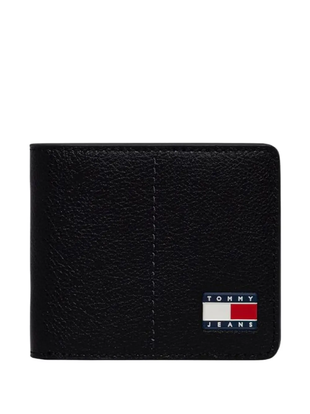 Tommy Jeans logo-patch leather wallet - Nero