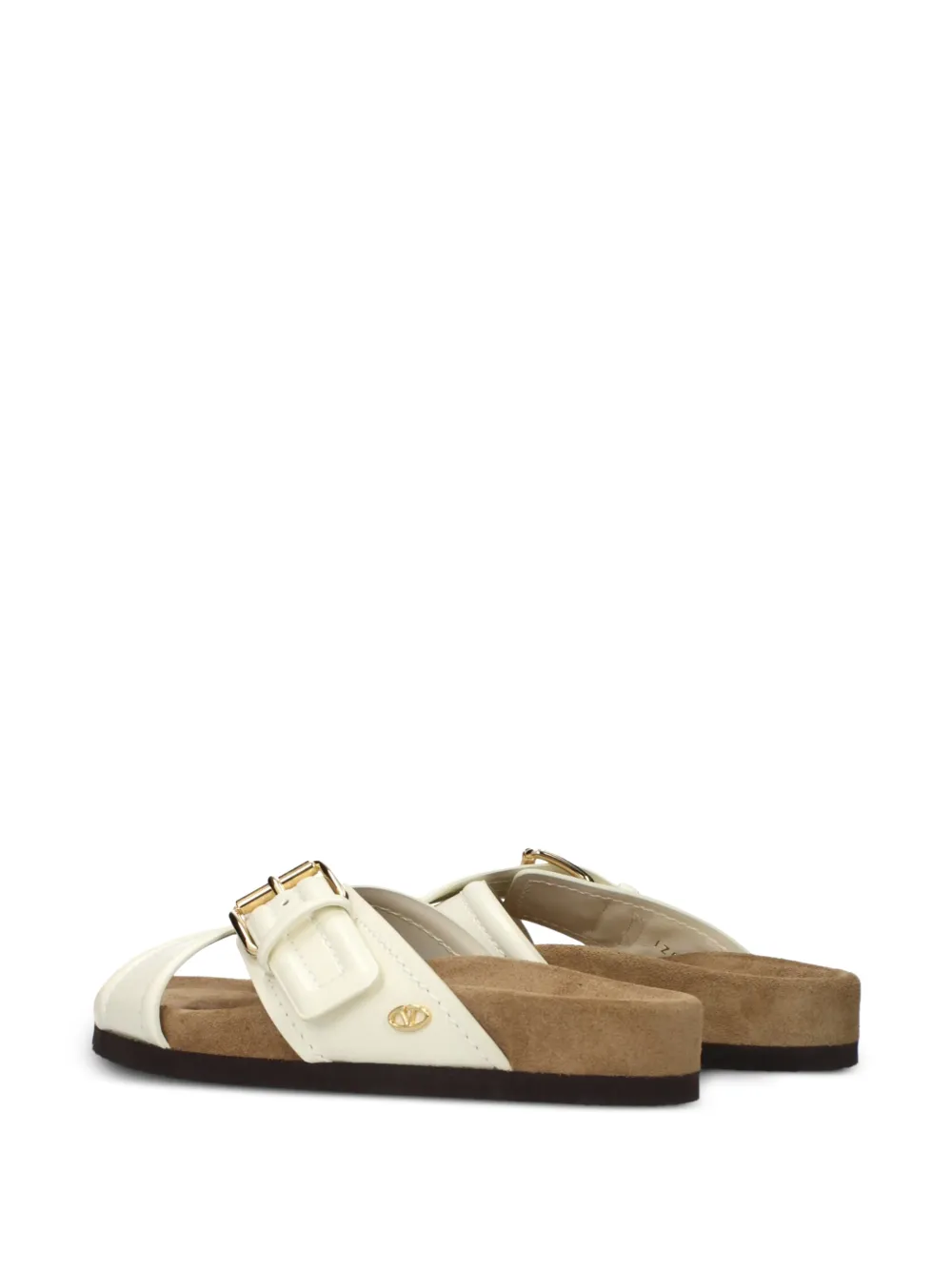 Valentino Garavani VLogo Signature crossover-strap sandals Beige
