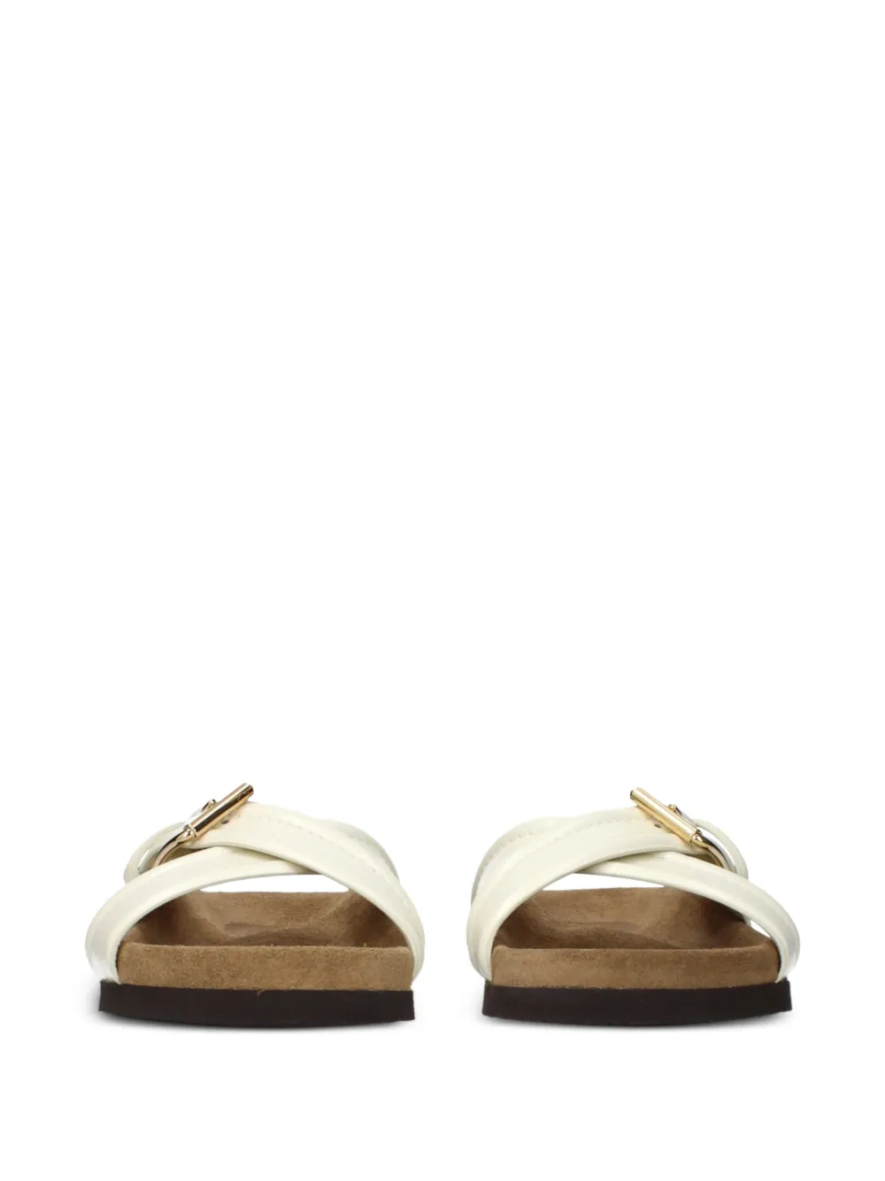 Valentino Garavani VLogo Signature crossover-strap sandals Beige
