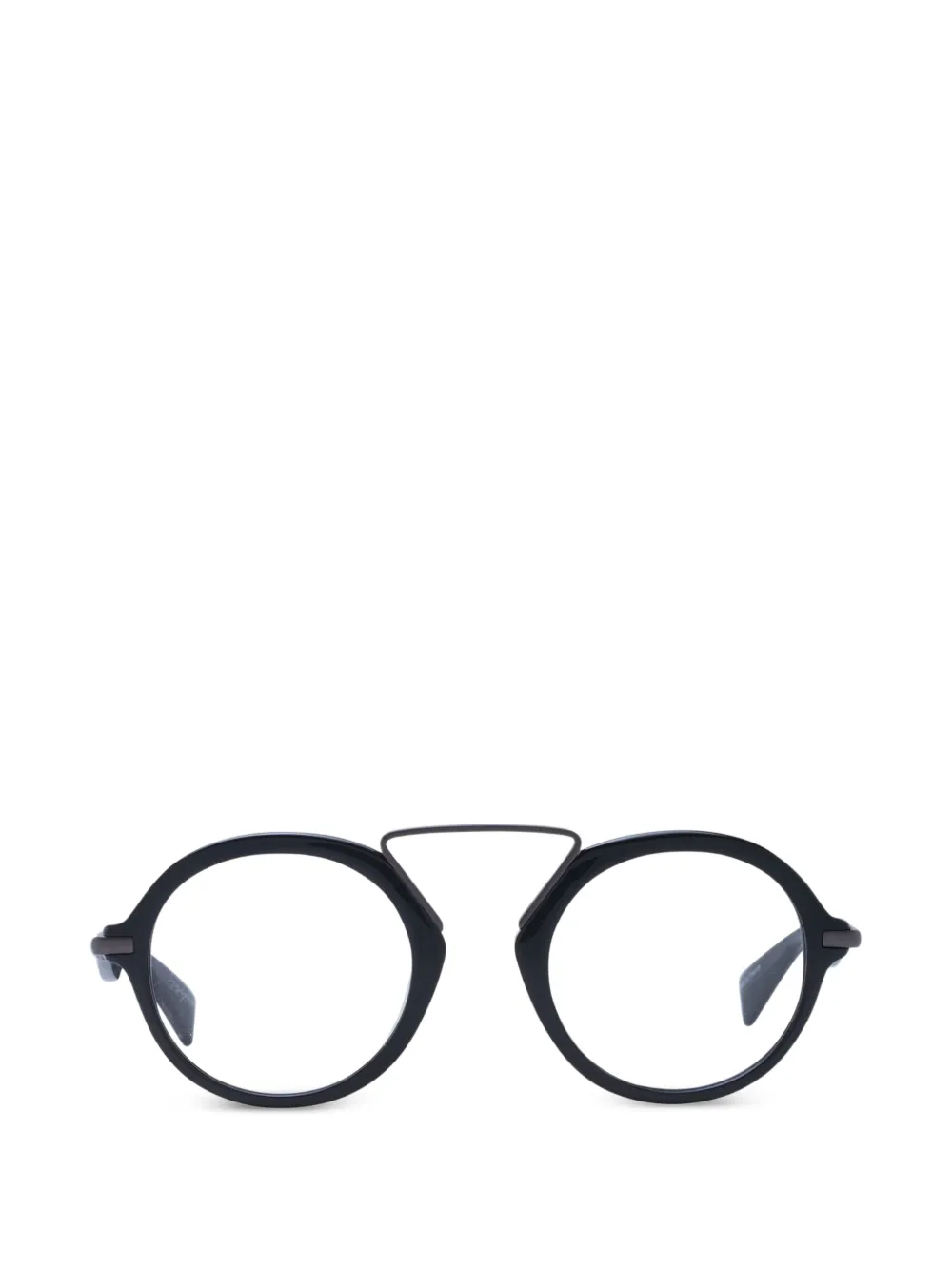 Yohji Yamamoto lunettes de vue à monture ronde - Noir
