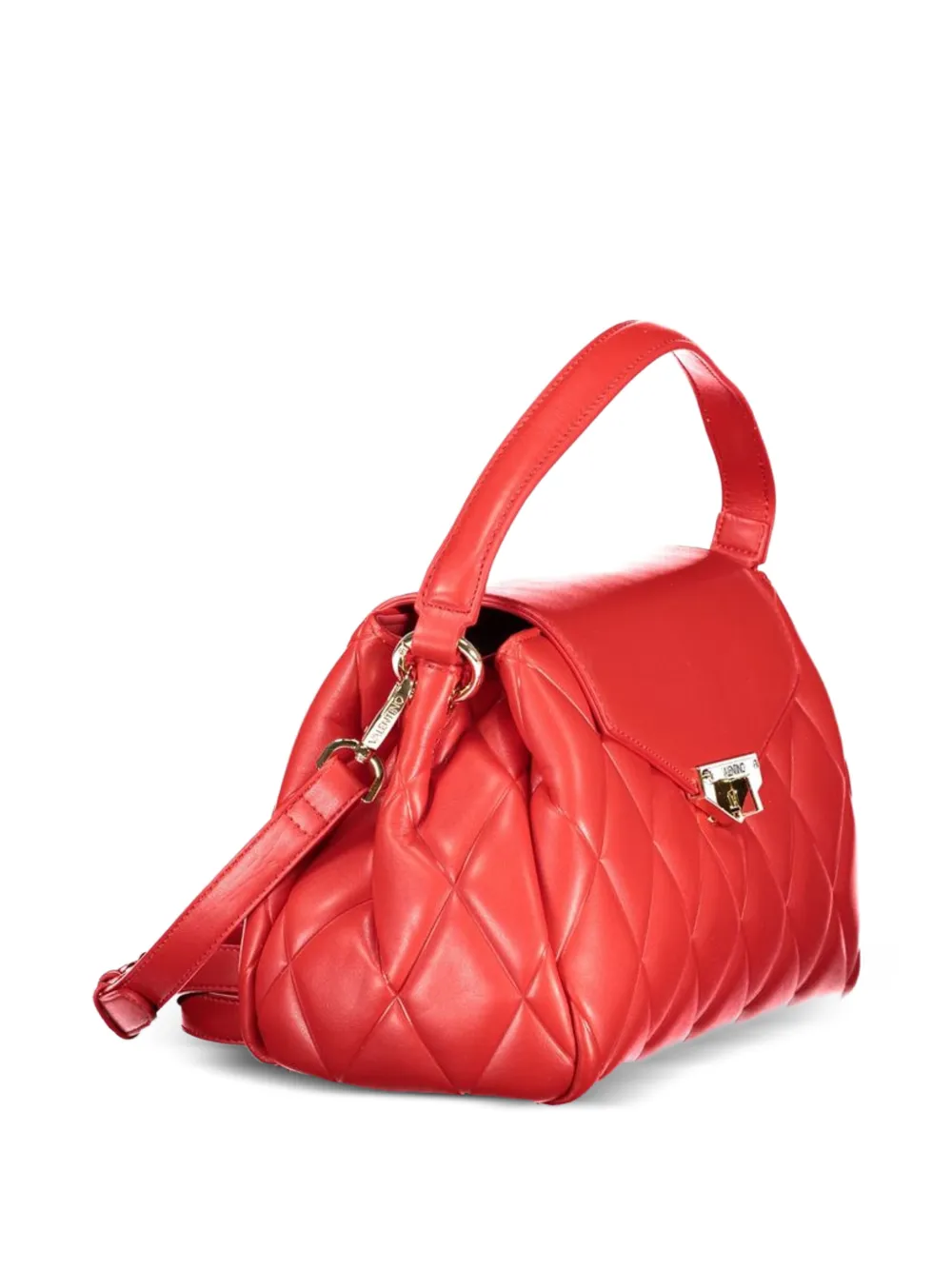MARIO VALENTINO Frisia gewatteerde shopper met diamant-patroon Rood