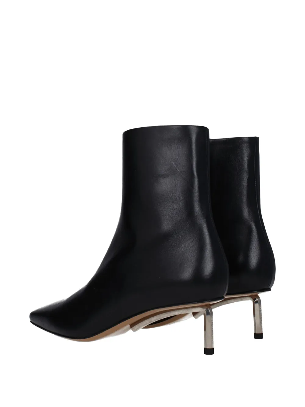 Off-White geometric-heel pointed-toe ankle boots Zwart