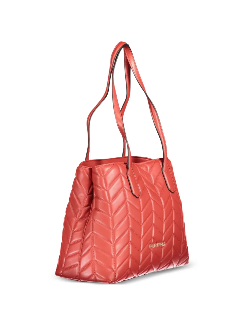 MARIO VALENTINO Gevoerde shopper met chevron streep Oranje