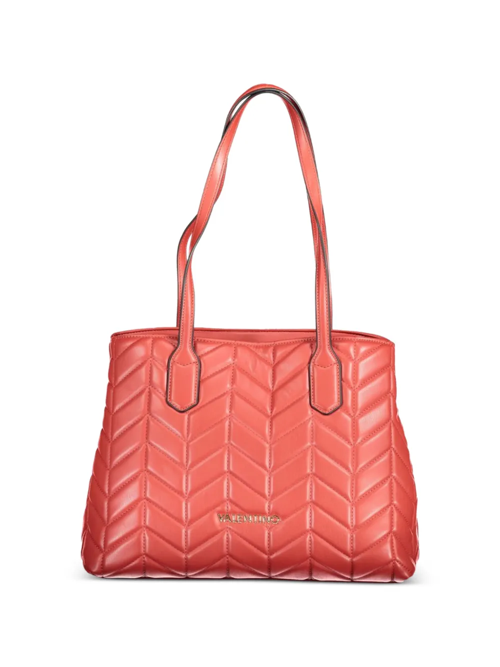 MARIO VALENTINO quilted chevron tote bag - Arancione