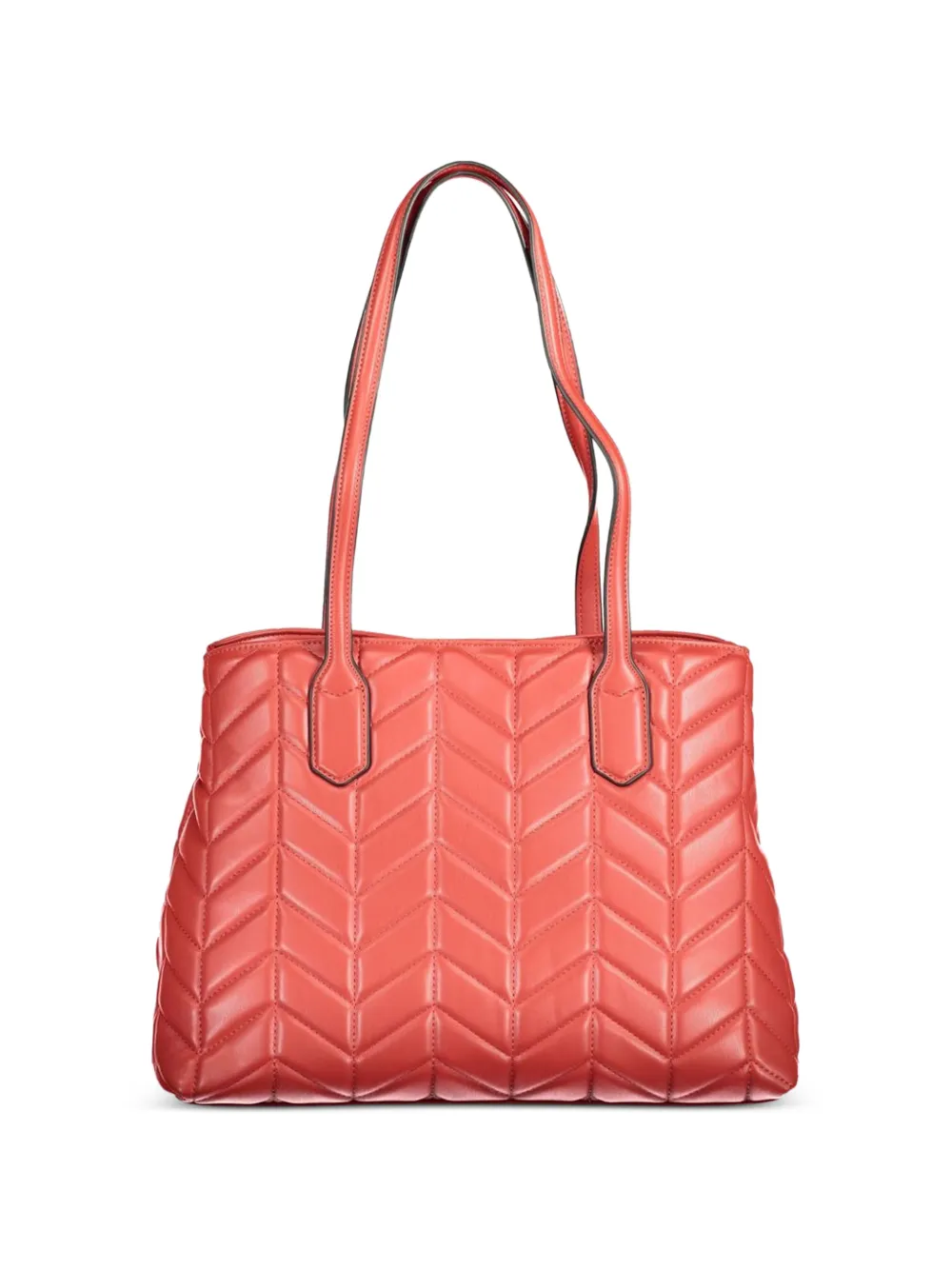 MARIO VALENTINO Gevoerde shopper met chevron streep Oranje