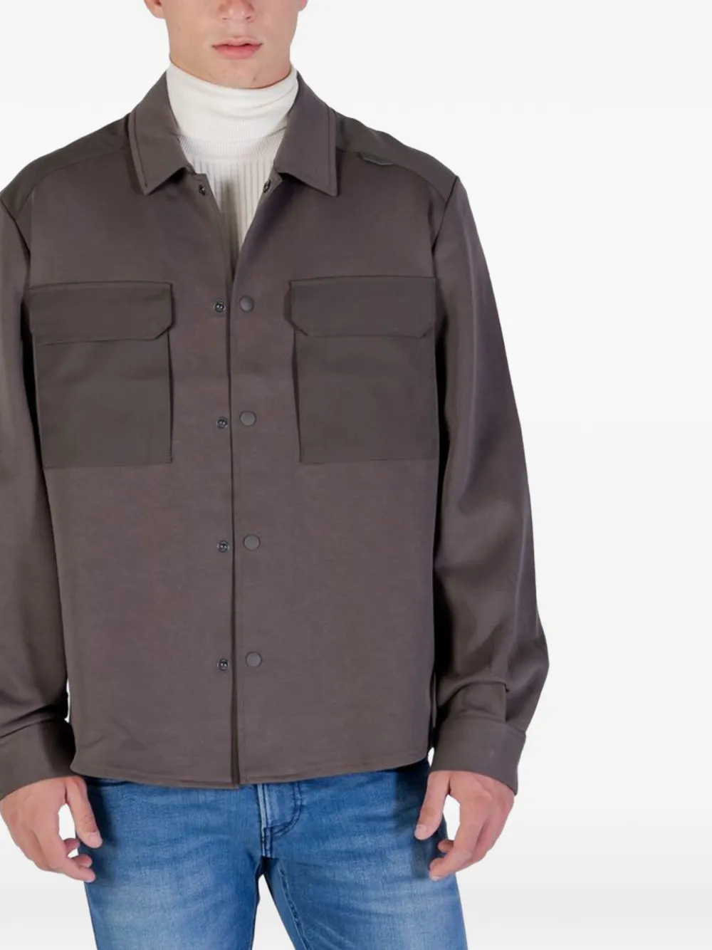 Antony Morato press-stud chest-pockets shirt - Marrone