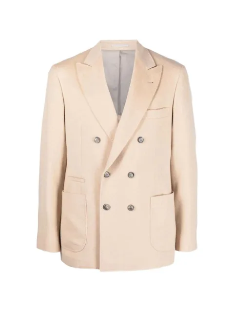 Brunello Cucinelli double-breasted peak-lapel jacket