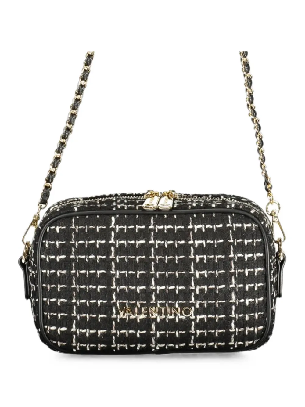 MARIO VALENTINO Borsa a tracolla in tweed - Nero