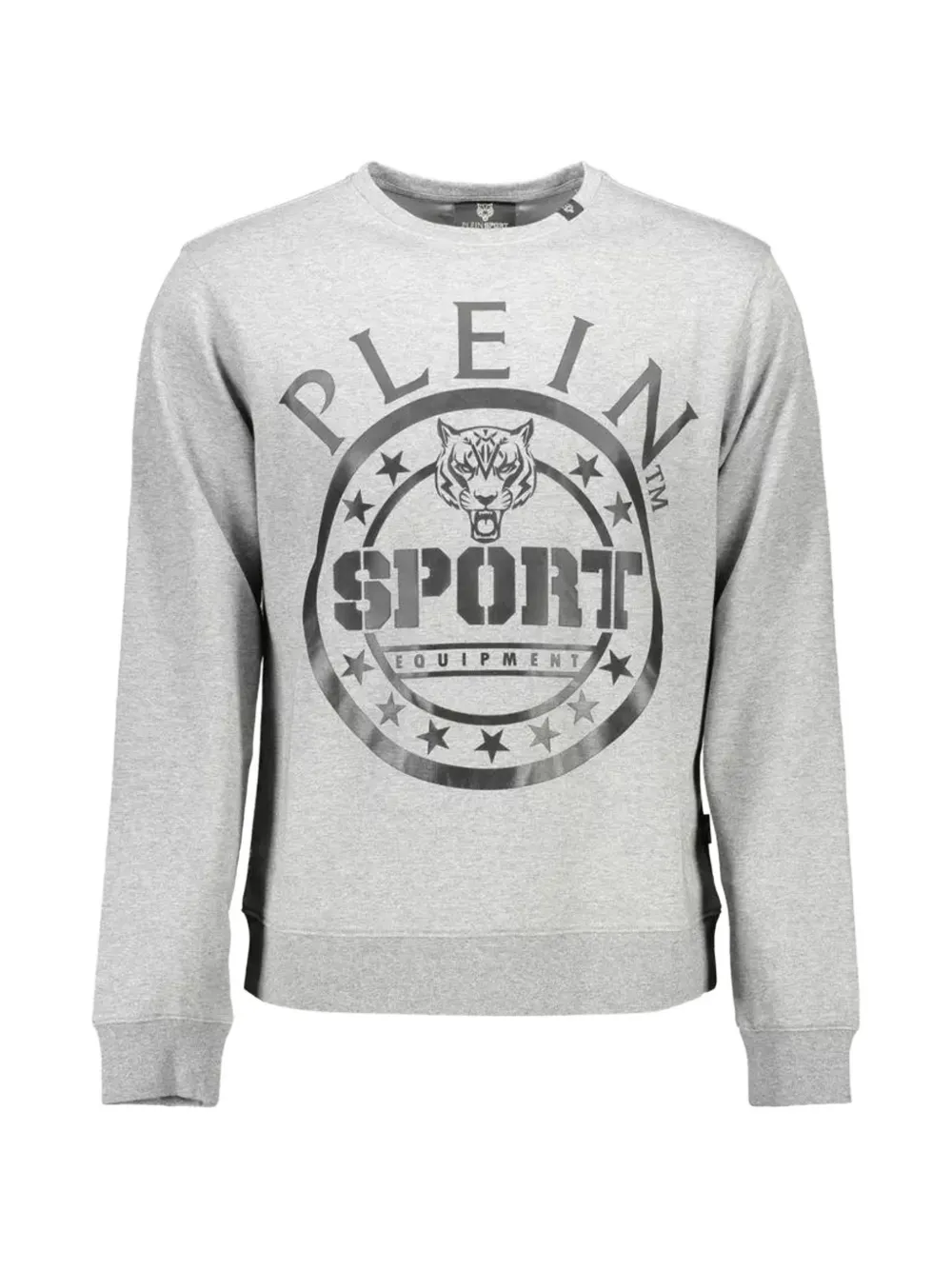 Plein Sport tiger-print crew-neck sweater - Grigio