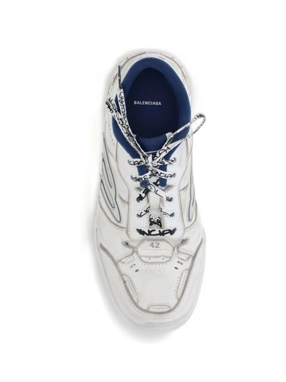Balenciaga Hamptons distressed sneakers Wit