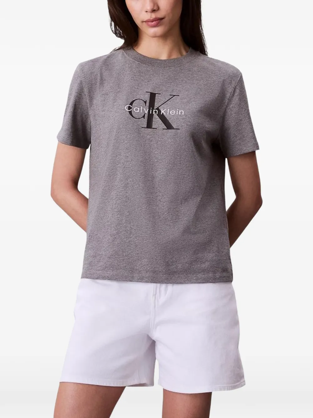 Calvin Klein Jeans logo-print T-shirt - Grigio