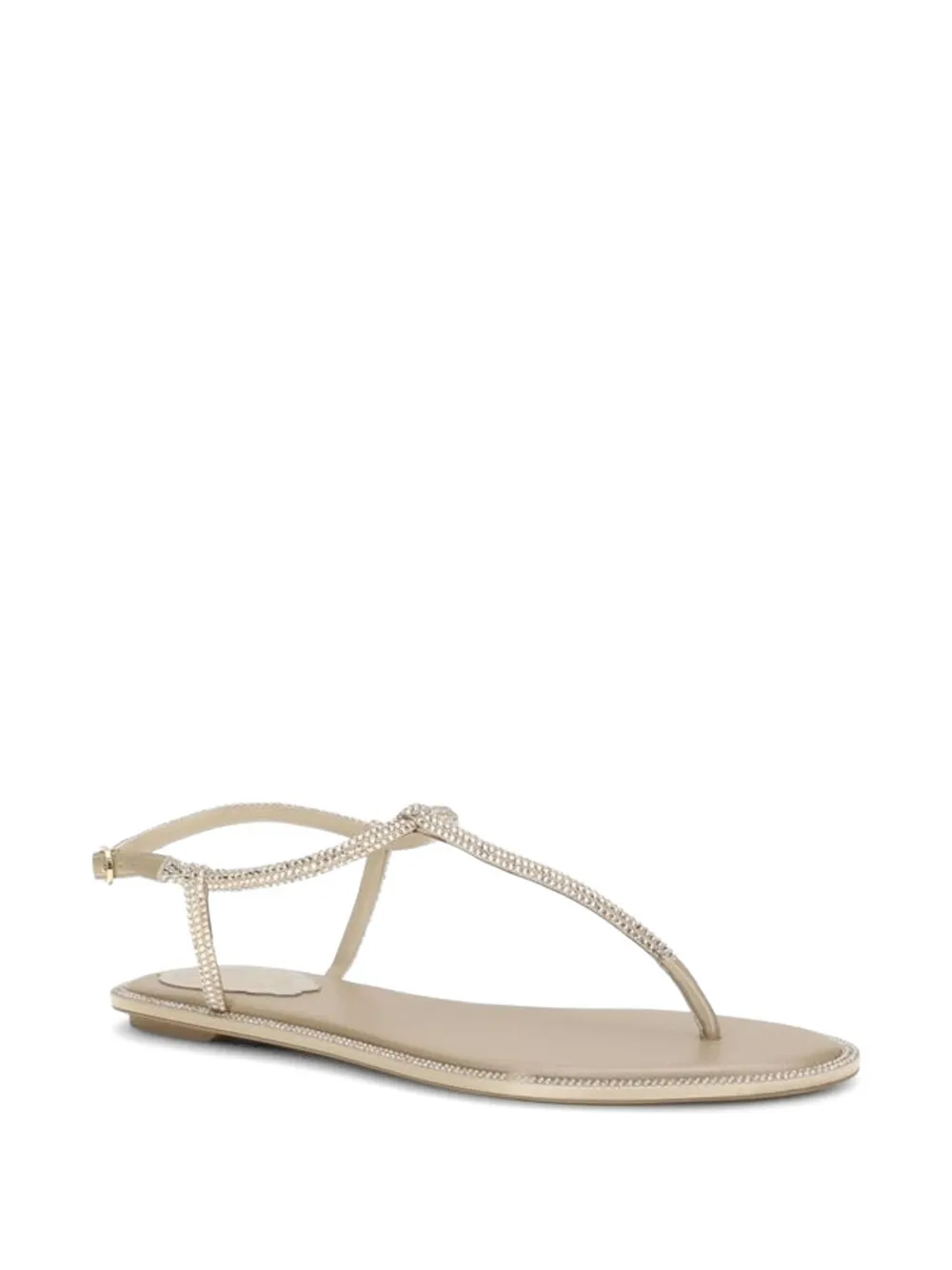 René Caovilla Diana embellished sandals Beige