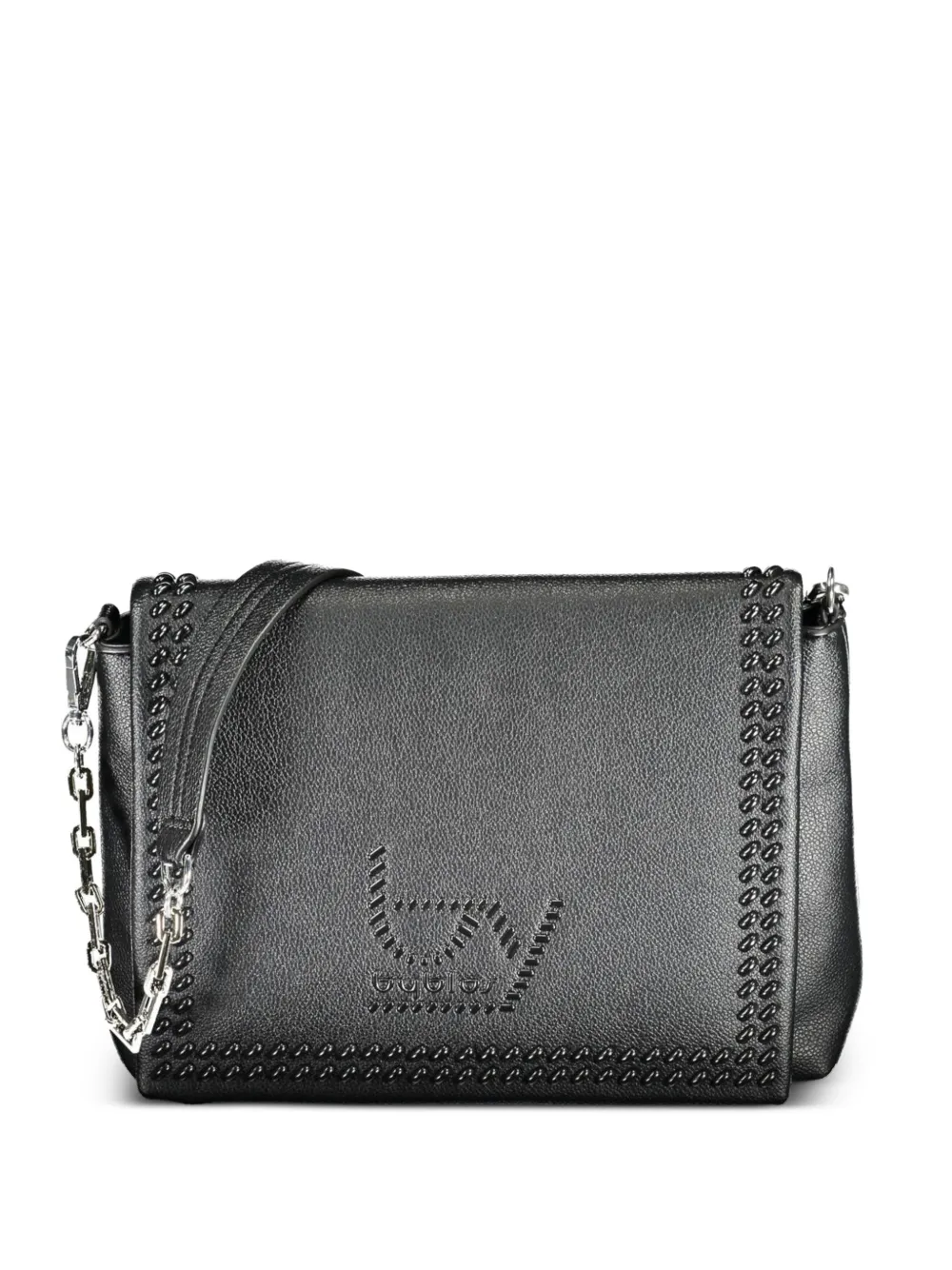 byblos studded logo-embossed shoulder bag - Nero
