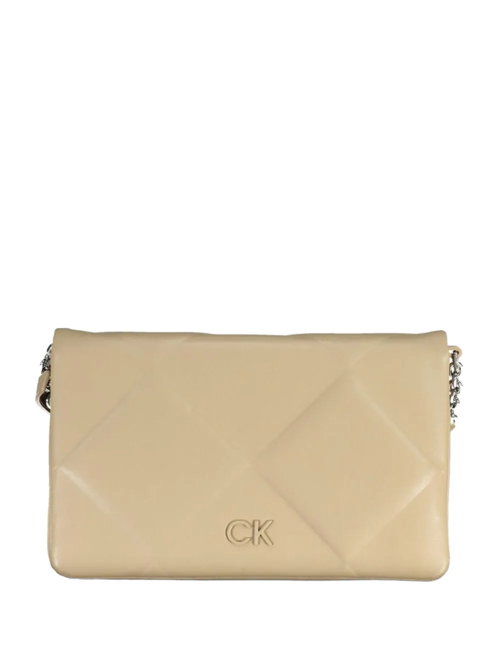 Calvin Klein quilted logo-lettering shoulder bag - Toni neutri