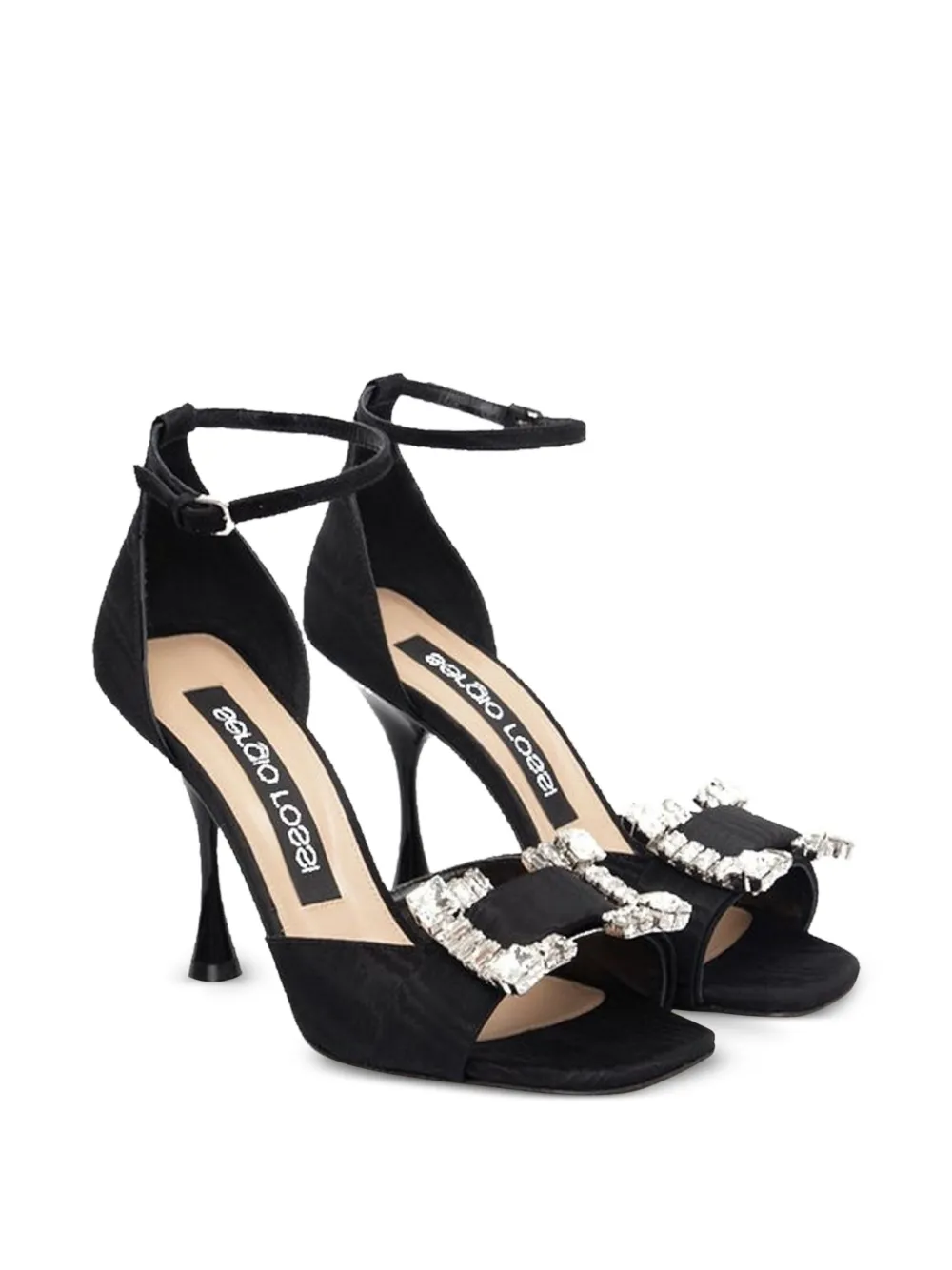 Sergio Rossi crystal-embellished sandals Zwart