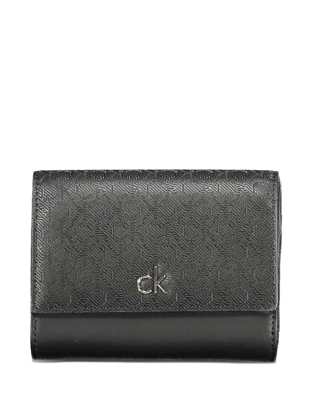 Calvin Klein monogram-embossed leather wallet - Nero
