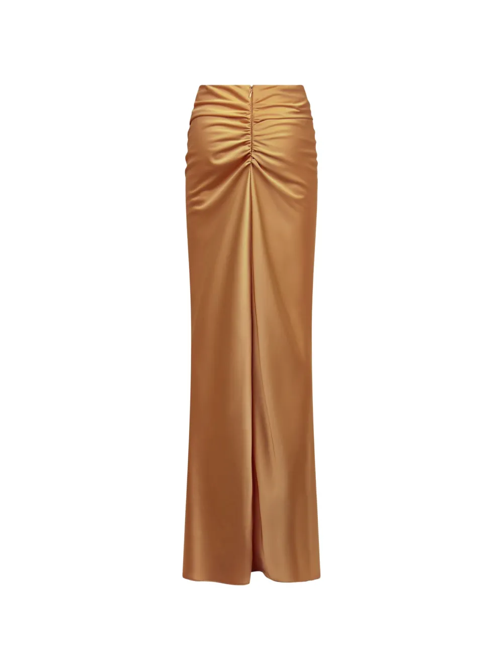 THE ANDAMANE Iris gesmockte gedrapeerde maxi-rok Goud