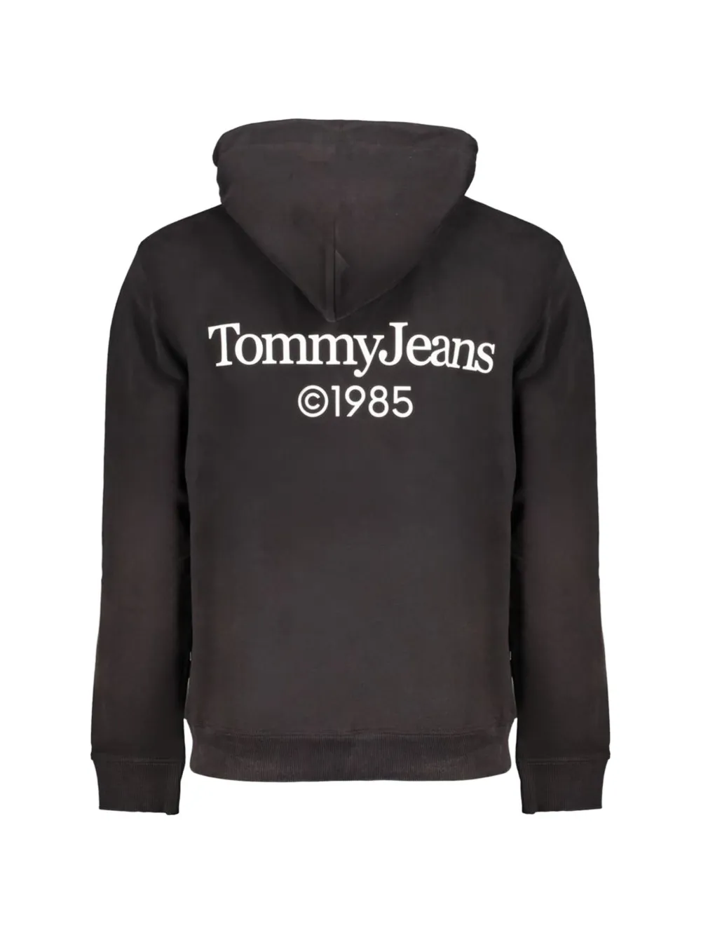 Tommy Jeans Katoenen hoodie met logoprint Zwart
