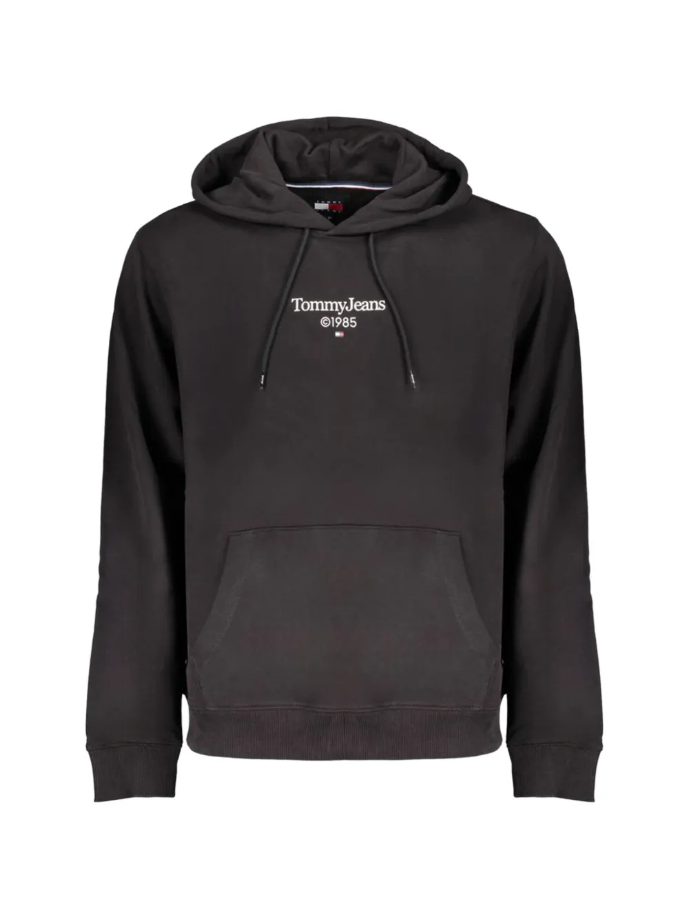 Tommy Jeans logo-print cotton hoodie - Nero