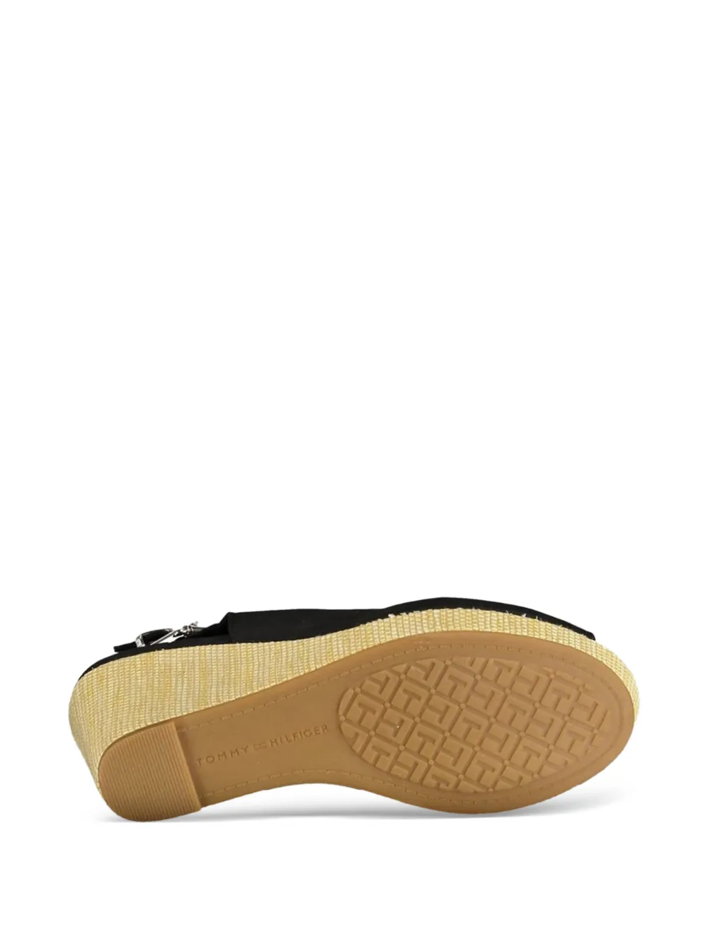 Tommy Hilfiger slingback wedge sandals Zwart