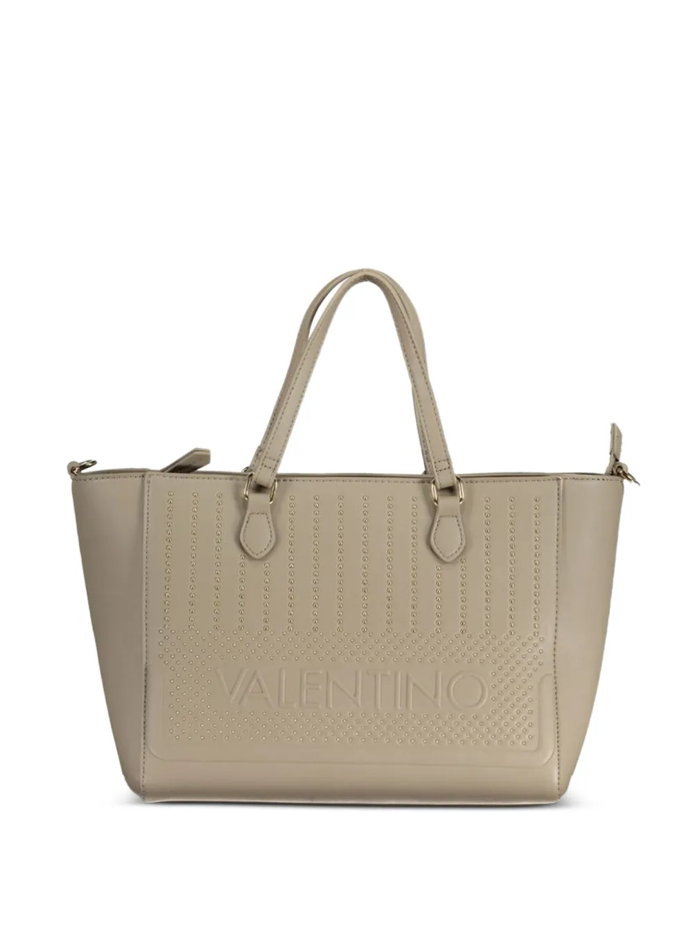 MARIO VALENTINO logo-embossed studded tote bag - Toni neutri