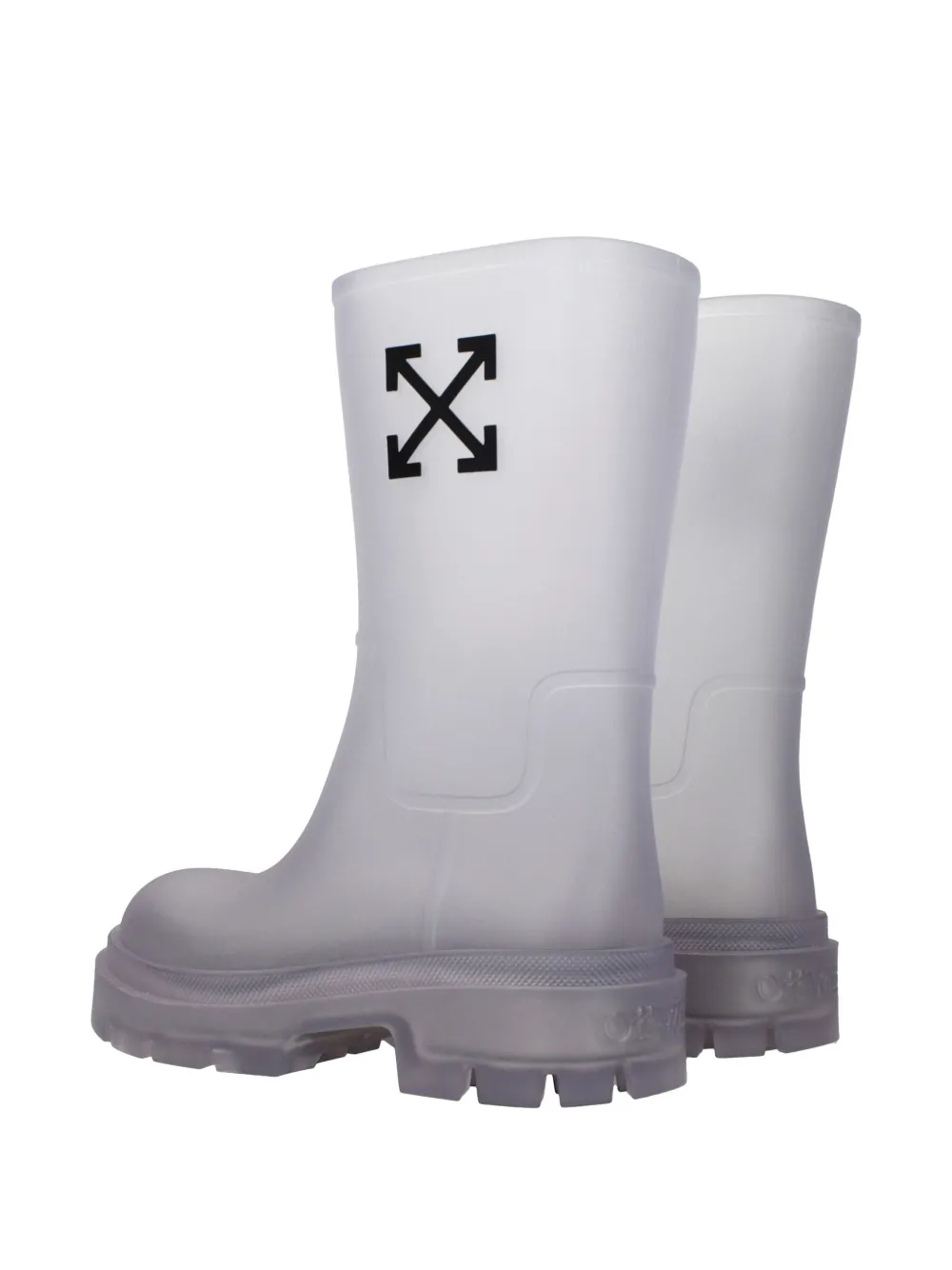 Off-White lug-sole Arrow ankle boots Wit