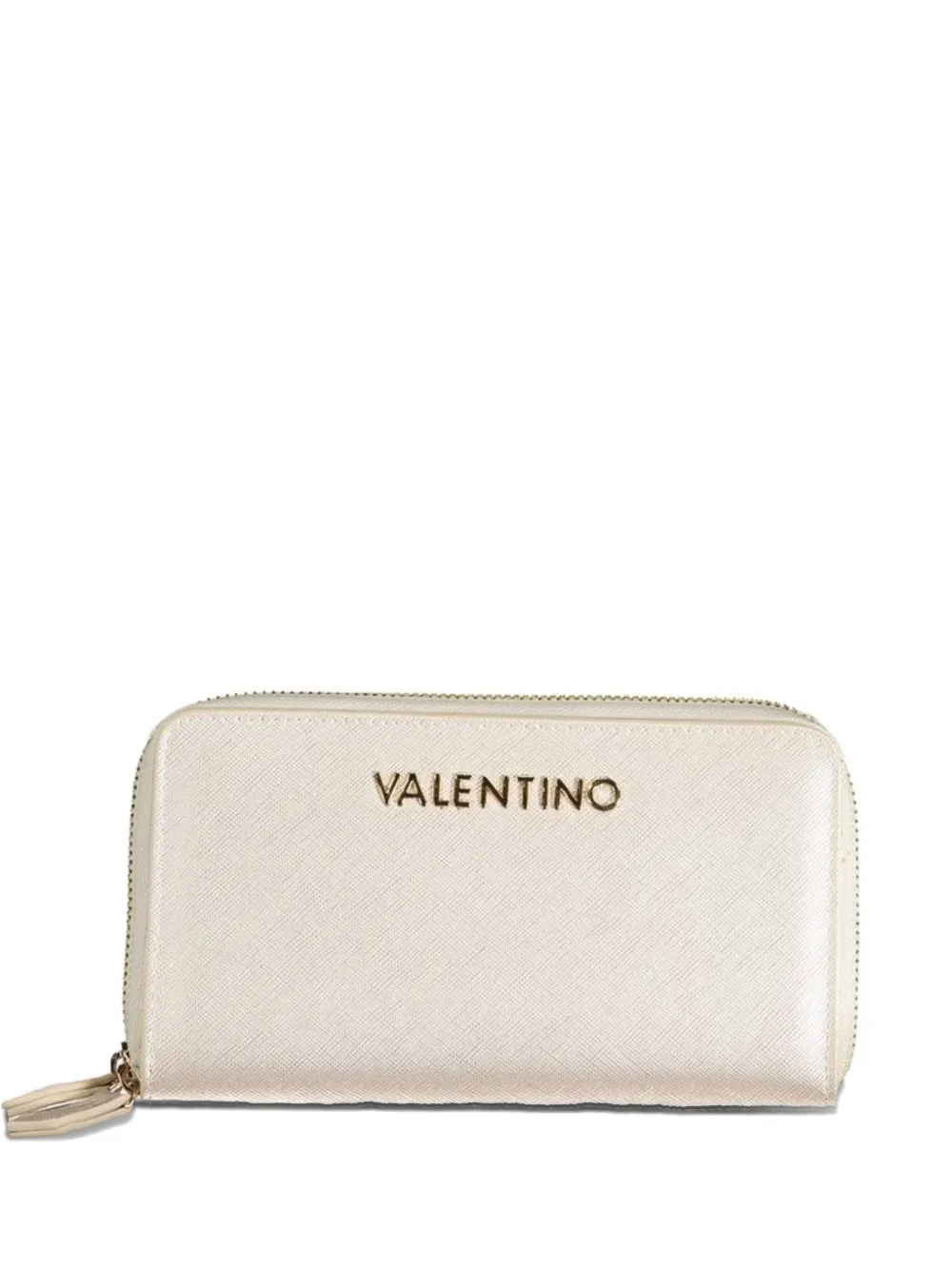 MARIO VALENTINO logo-lettering zip-around wallet - Toni neutri