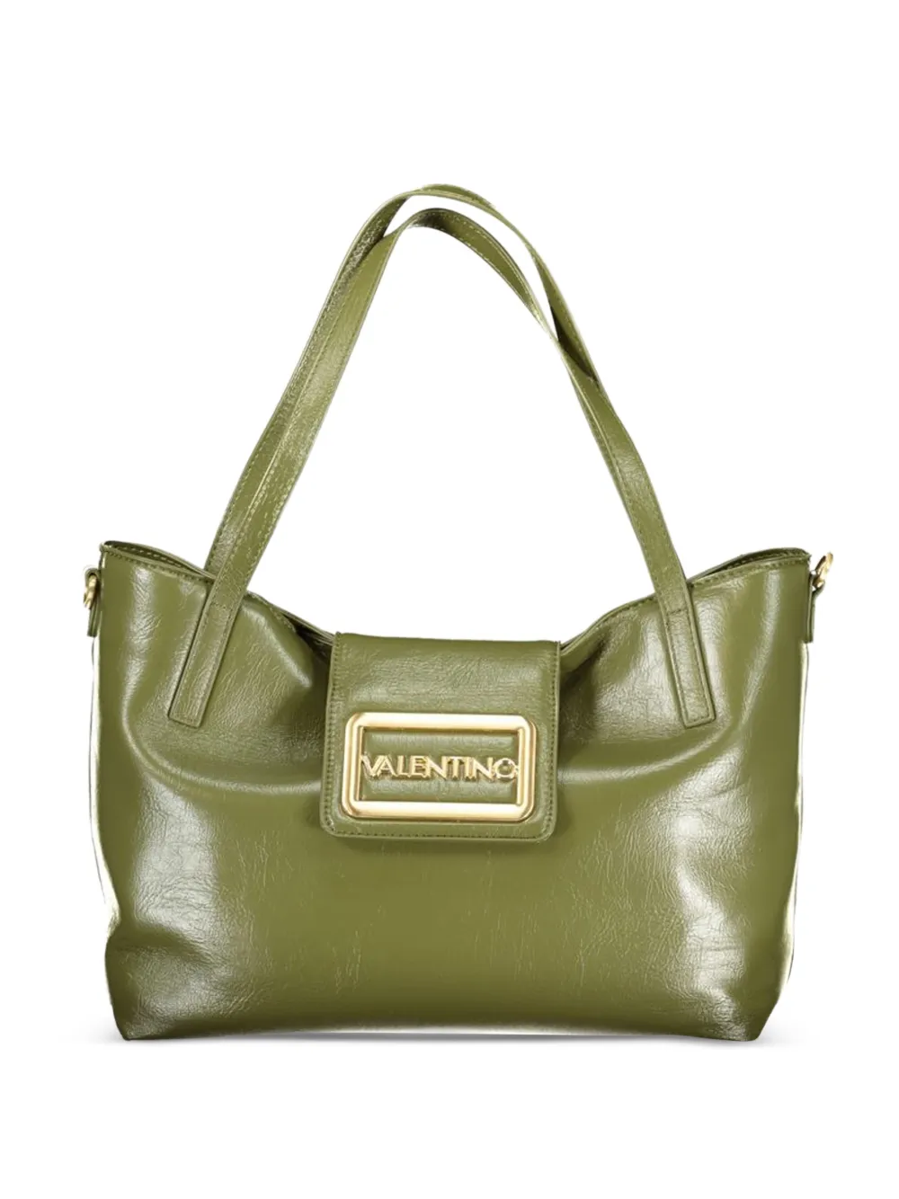 MARIO VALENTINO logo-plaque tote bag - Verde