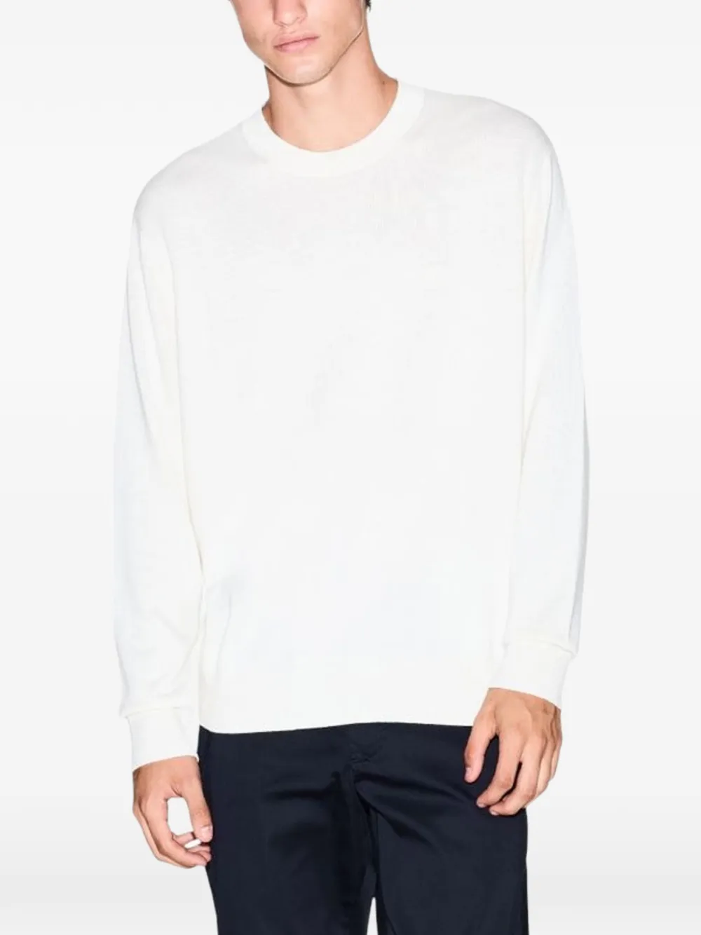 Armani Exchange Trui met geborduurd logo Beige