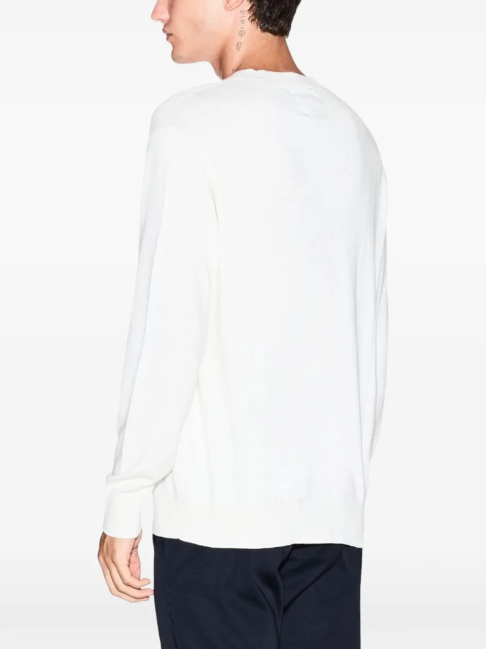 Armani Exchange Trui met geborduurd logo Beige