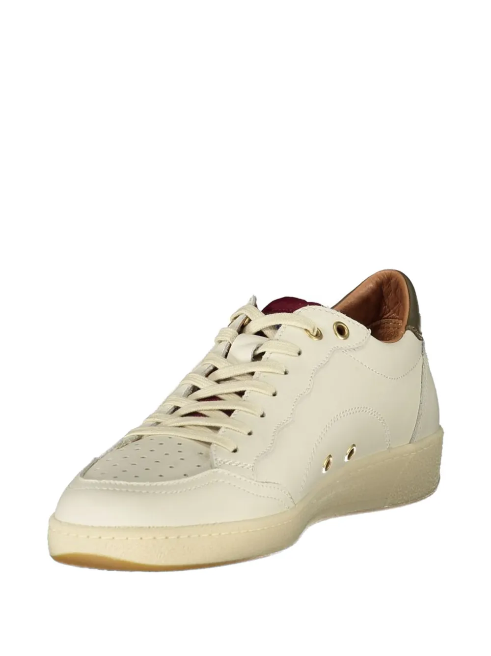 Blauer Murray01-Les perforated leather sneakers Beige