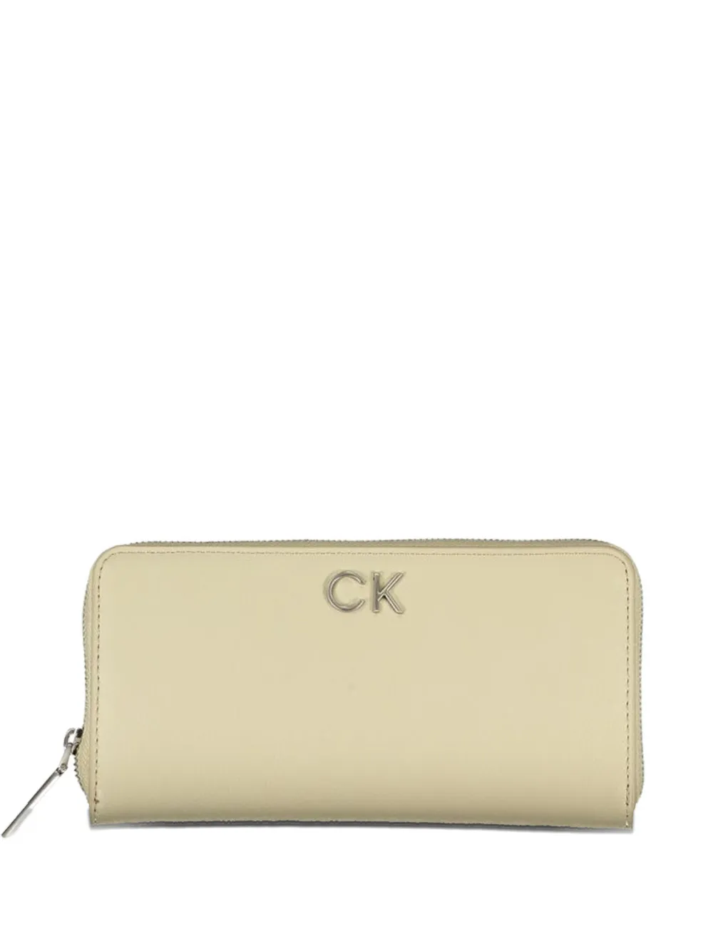 Calvin Klein logo-plaque zip-around wallet - Toni neutri