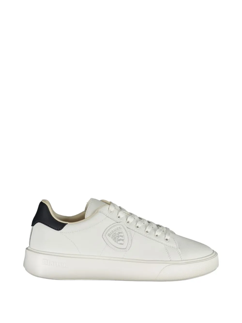 Blauer logo-patch leather sneakers | White | Image 1